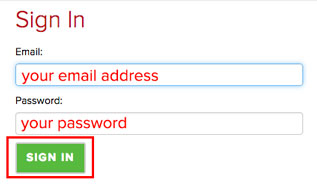 screenshot: sign in to your account