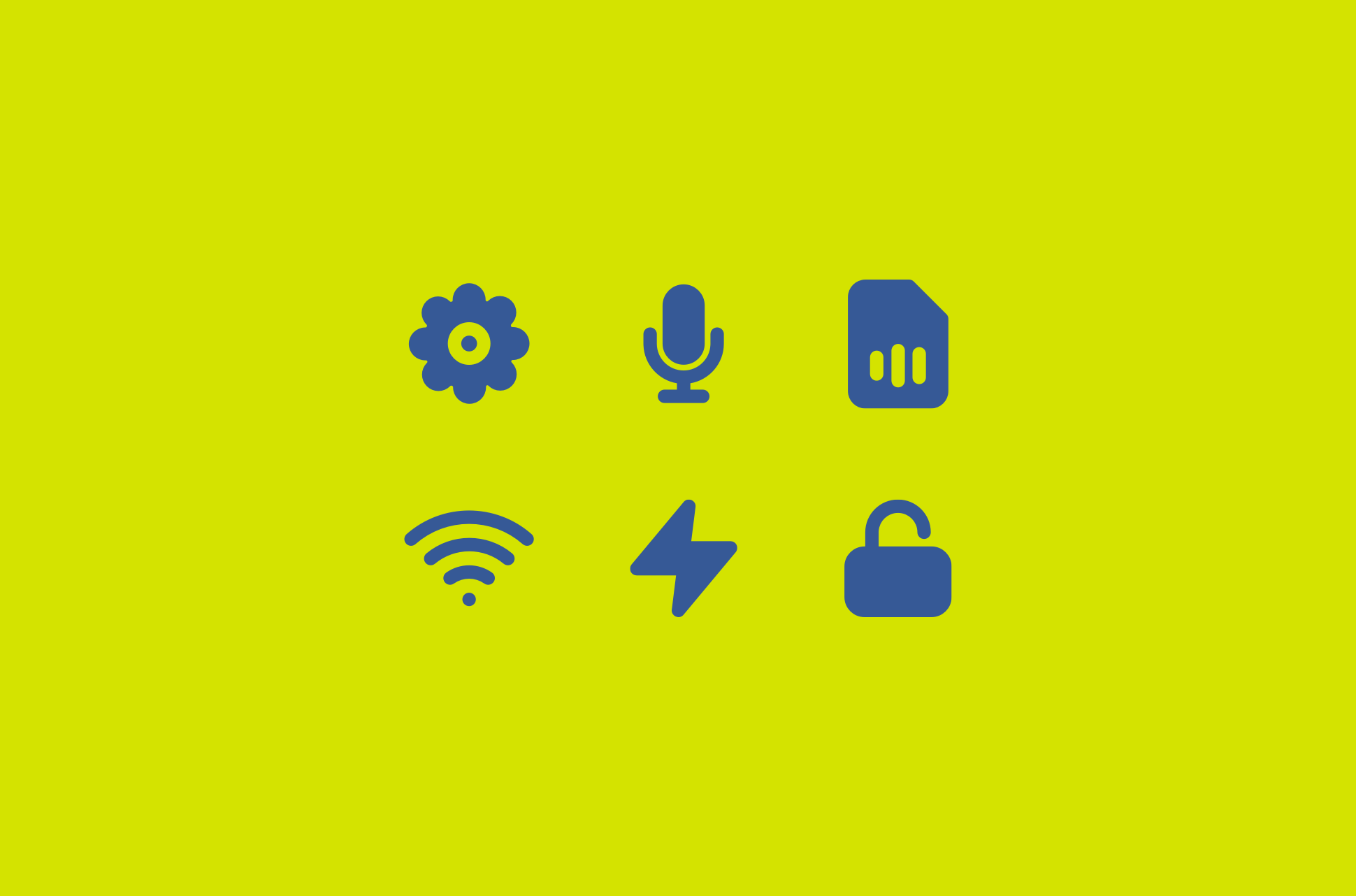 mobile phone security icons