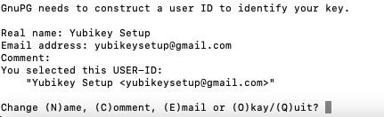 GnuPG information.