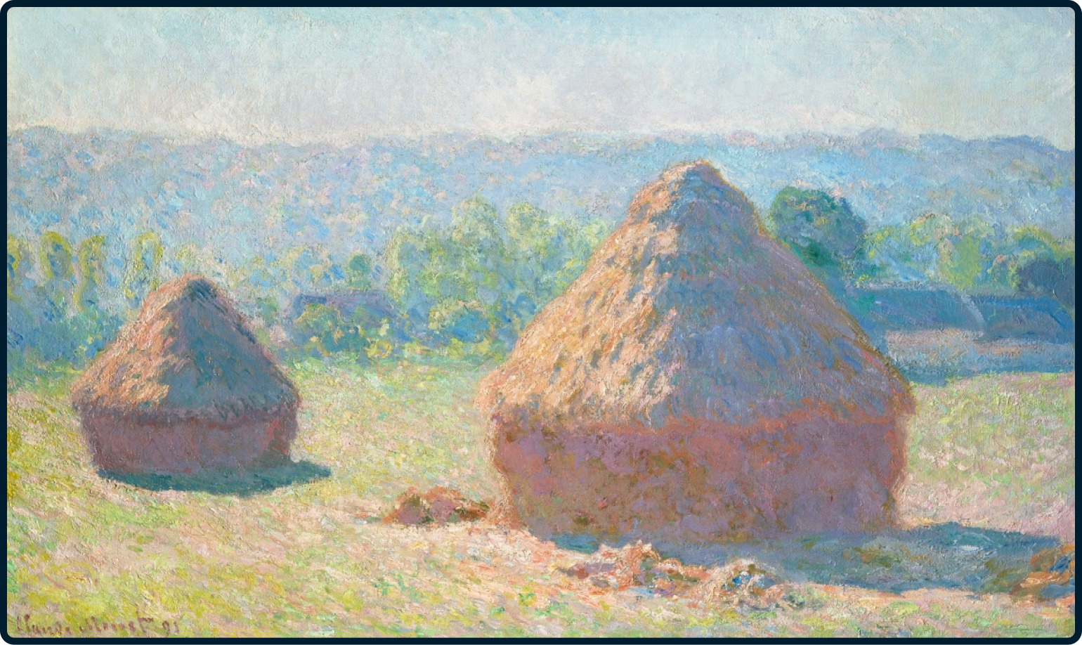 Les Meules À Giverny De Claude Monet