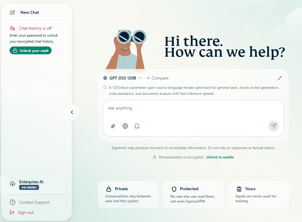 ExpressAI interface
