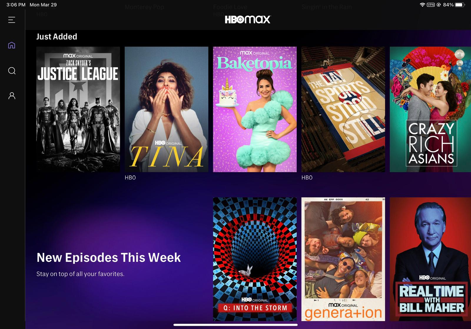 HBO Maxでストリームできる映画と番組。