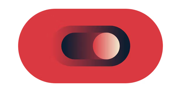 Schakelknop in rood.