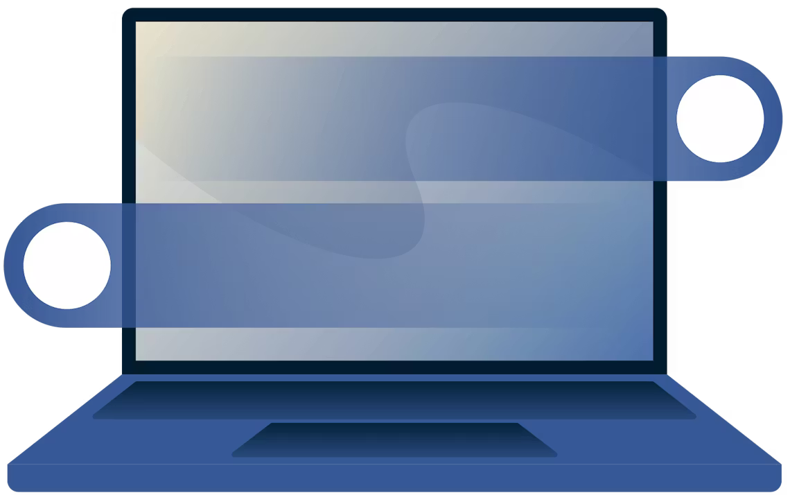 Veegbewegingen over een laptop