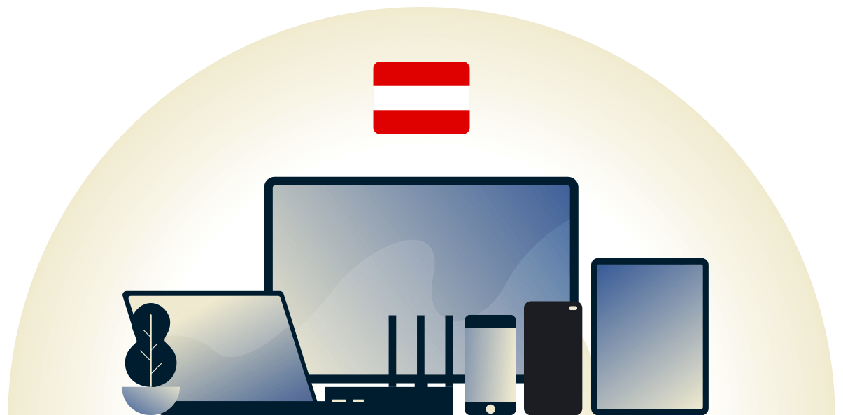 Österreich-VPN schützt eine Vielzahl von Geräten.