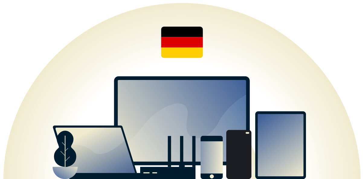 Germany VPN protecting a variety of devices.