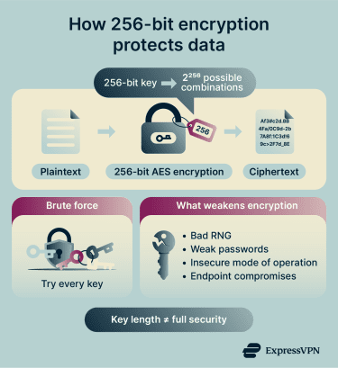 How 256-bit encryption protects data.