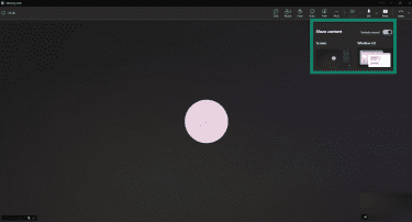 Share content option to select Window or Screen in the Teams desktop app