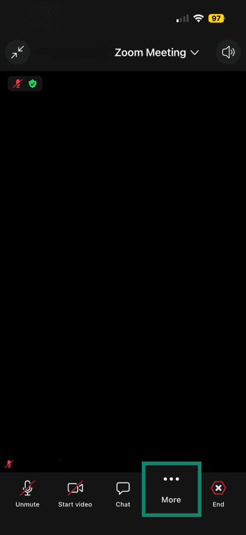 three-dot More button in the bottom bar in the Zoom mobile app