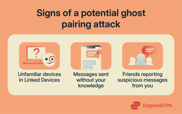 A list of signs of a potential ghost pairing attack.