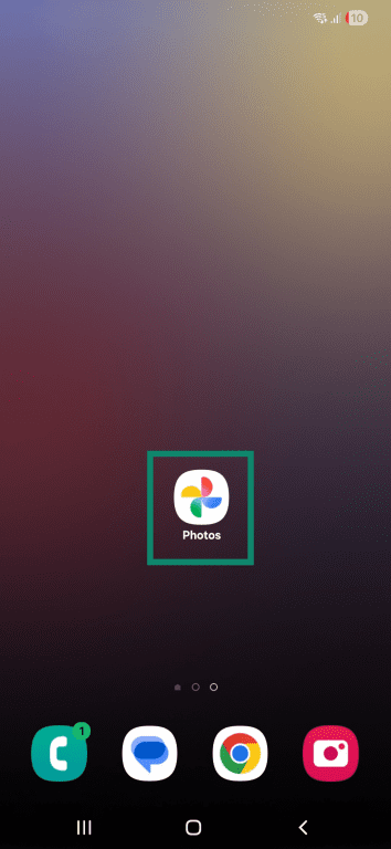 Google Photos app icon on an Android phone
