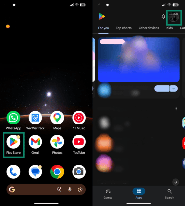 Google Play Store open on an Android phone.